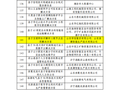 榮信集團入選2024年山東省信息技術應用創新解決方案名單